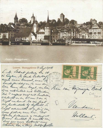 Luzern Museggturme, o 5.8.1924