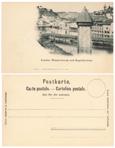 Lucerne water tower Kapell bridge * approx. 1900