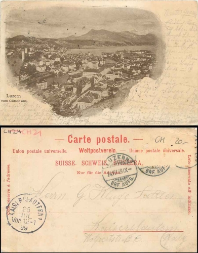 Luzern vom Gütsch aus o 25.7.1899