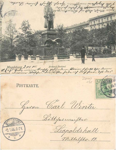 Magdeburg Bismarck Denkmal o 8.1.0905