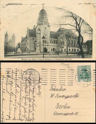 Magdeburg Museum Kaiser Friedrich Denkmal o 25.04.1911