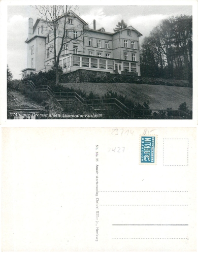 23714 Malente-Gremsmuhlen Eisenbahn Kurheim gebr. ca. 1950