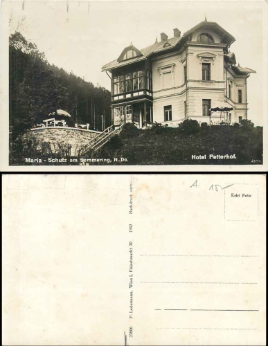 Maria-Schutz am Semmering, Hotel Petterhof, * 1942
