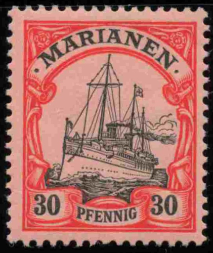 Marianen Deutsche Post Michel 12 * ungebraucht Kaiseryacht