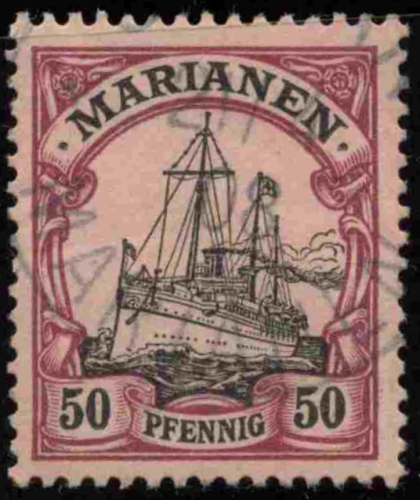Marianen Deutsche Post Michel 14 o gestempelt Kaiseryacht