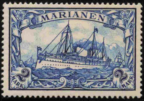 Marianen Deutsche Post Michel 17 * ungebraucht Kaiseryacht