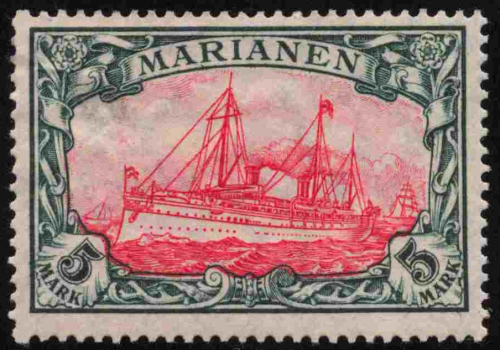 Marianen Deutsche Post Michel 21 B * ungebraucht Kaiseryacht 