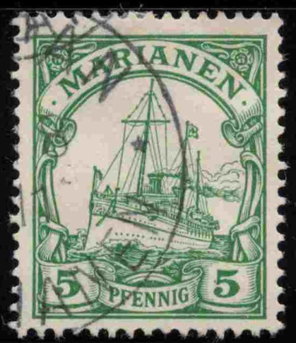 Marianen Deutsche Post Michel 8 o gestempelt Kaiseryacht