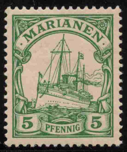 Marianen Deutsche Post Michel 8 * ungebraucht Kaiseryacht 