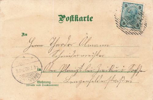 Marienbad Böhmen Litho mit Granulat-  Glimmerkarte Mariánské Lázně o 1902