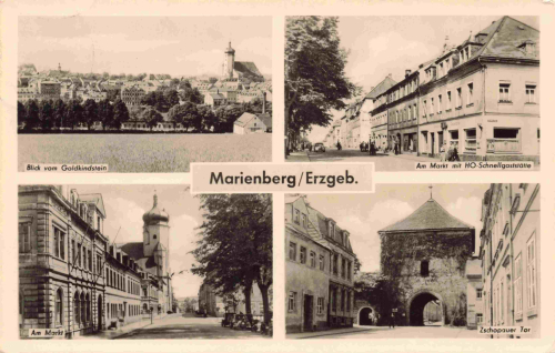 Marienberg Erzgebirge Mehrbildkarte * 1959