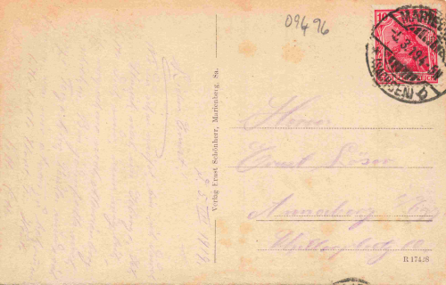 Marienberg Erzgebirge Restaurant Köhlers Villa o 1919