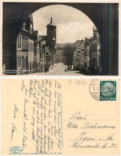 Marienberg Blick durchs Zschopauer Tor o 17.05.1934