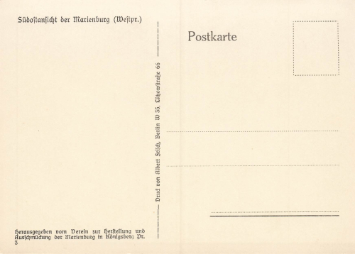 Marienburg Schloss Westpreußen Malbork * um 1940