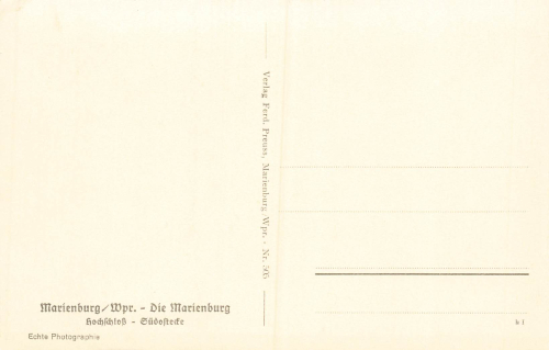 Marienburg Castle, West Prussia, Malbork * around 1940