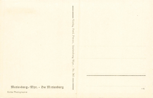 Marienburg Schloss Westpreußen Malbork * um 1940