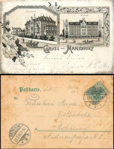 Mariendorf Tempelhof-Schöneberg Berlin Litho o 17.5.1903