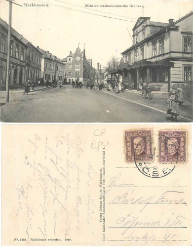 Markhausen Hraničná Saxon Cechoslovakian border o around 1920