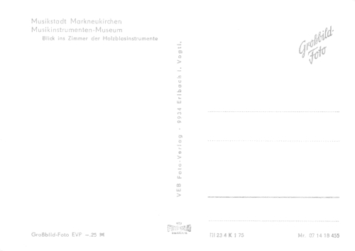 Markneukirchen Vogtland Musikinstrumenten Museum * 1975