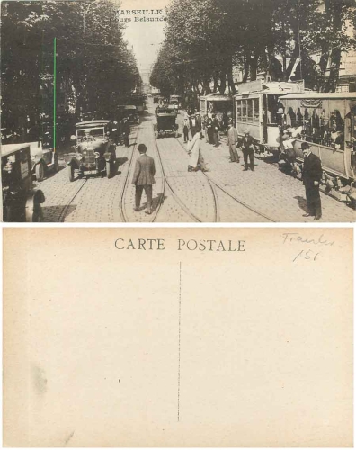 Marseille Cours Belsunce Straßenbahn * ca. 1910
