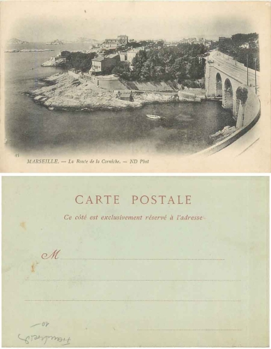 Marseille La Route de la Corniche *ca. 1900