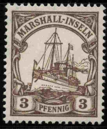 Marshall-Inseln Deutsche Post Michel 13  ungebraucht Kaiseryacht