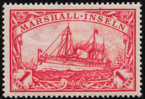 Marshall-Inseln Deutsche Post Michel 22 * ungebraucht Kaiseryacht