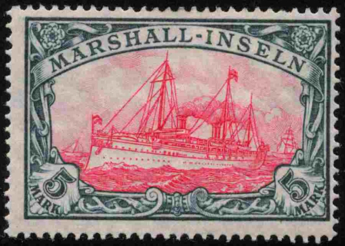 Marshall-Inseln Deutsche Post Michel 27 B * ungebraucht Kaiseryacht