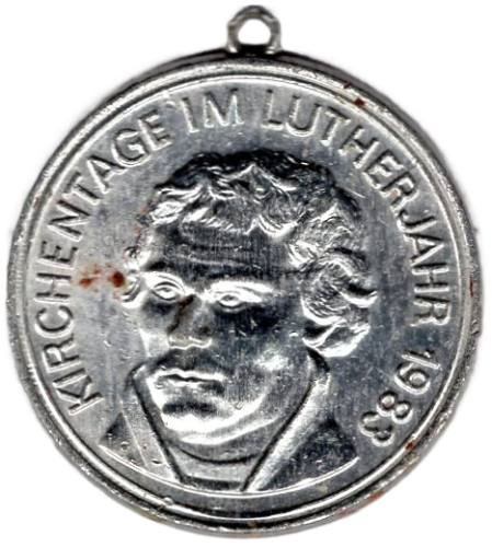 Martin Luther DDR Kirchentage im Lutherjahr 1983 Medaille  39mm