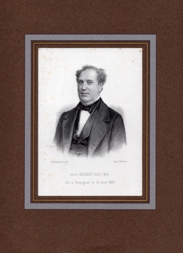 Massot Paul doctor and malacologist original steel engraving around 1830