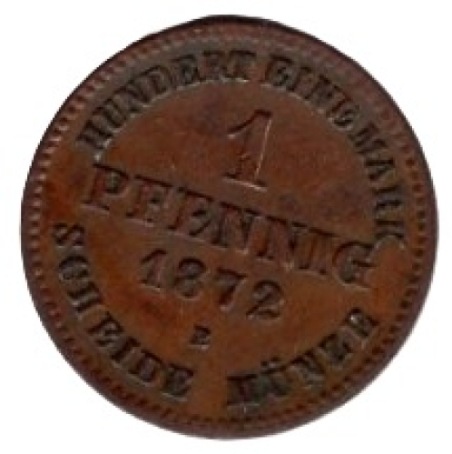 Mecklenburg Schwerin 1 Pfennig 1872 Friedrich Franz II.