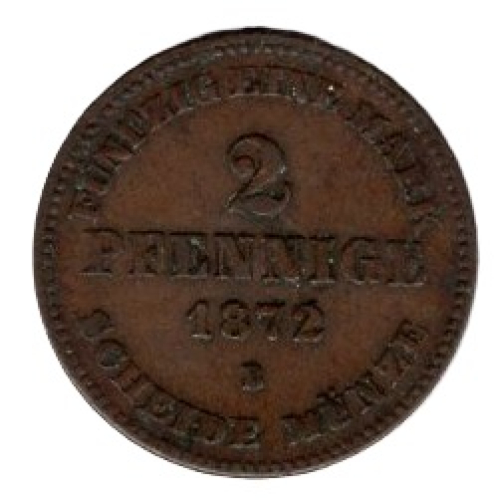 Mecklenburg Strelitz 2 Pfennig 1872