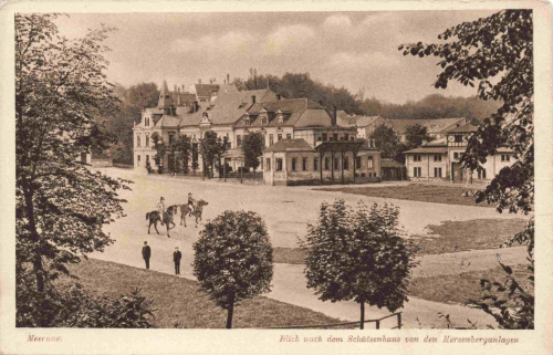 Meerane Sachsen Schützenhaus Bahnpost Leipzig-Hof Zug 48 o 1912