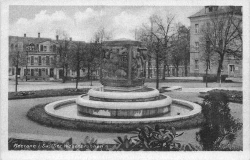 Meerane Sachsen Weberbrunnen * um 1950
