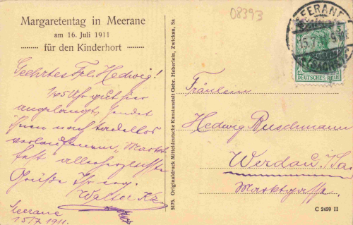 Meerane, Saxony, Margaretentag, July 16, 1911
