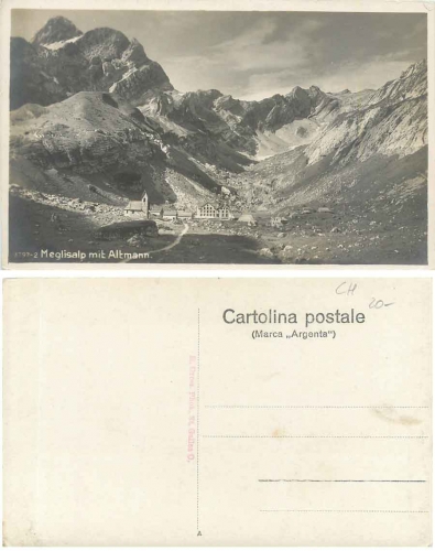 Meglisalp mit Altmann * ca. 1920