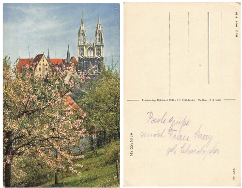 Meissen Albrechtsburg und Dom um 1930