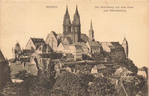 01662 Meissen Schlossberg mit Dom und Albrechtsburg o 1909