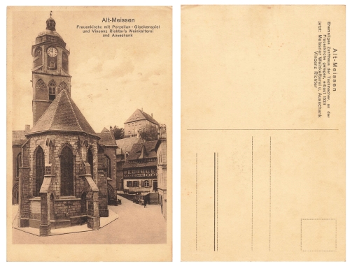 Meissen Frauenkirche Weinkellerei Vincenz Richter  um 1920