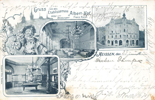 01662 Meissen Elbe Hotel und Restaurant Albert Hof o 1899