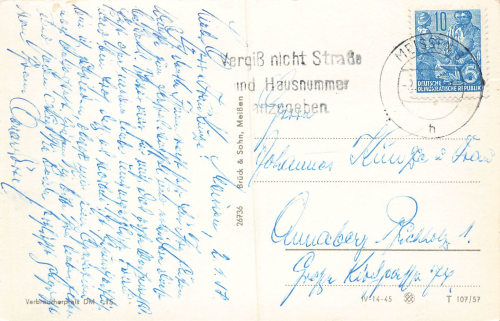 01662 Meissen Elbe Blick über die alte Stadt o 1958