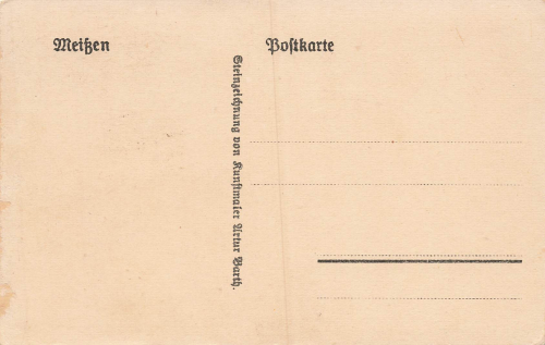 01662 Meissen Elbe artist card Artur Barth * around 1920