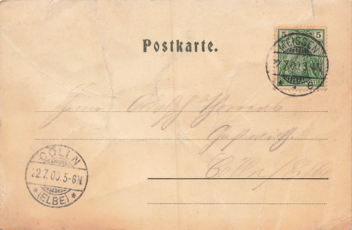 01662 Meissen Elbe Gymnastics Club artist card Oscar Voigt o 1900