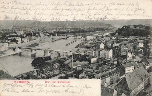 01662 Meissen Elbe Blick vom Domgeruest o 1908