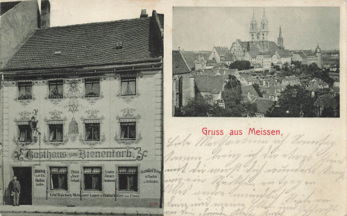 01662 Meissen Gasthaus zum Bienenkorb o 1912