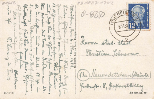 01662 Meissen Elbe Landesparteischule der SED o 1951