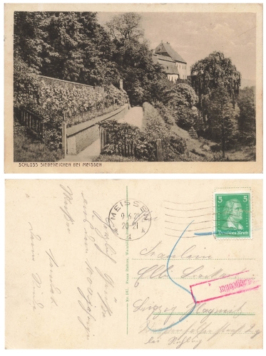 Meißen Schloss Siebeneichen o 9.6.1929
