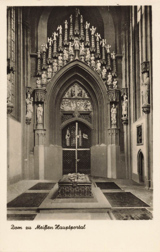 01662 Meissen Elbe Dom Hauptportal * um 1930