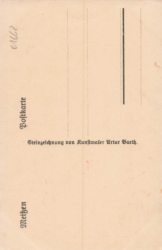 01662 Meißen Elbe Künstlerkarte Artur Barth * um 1920