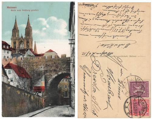Meissen vom Hohlweg o 6.7.1922